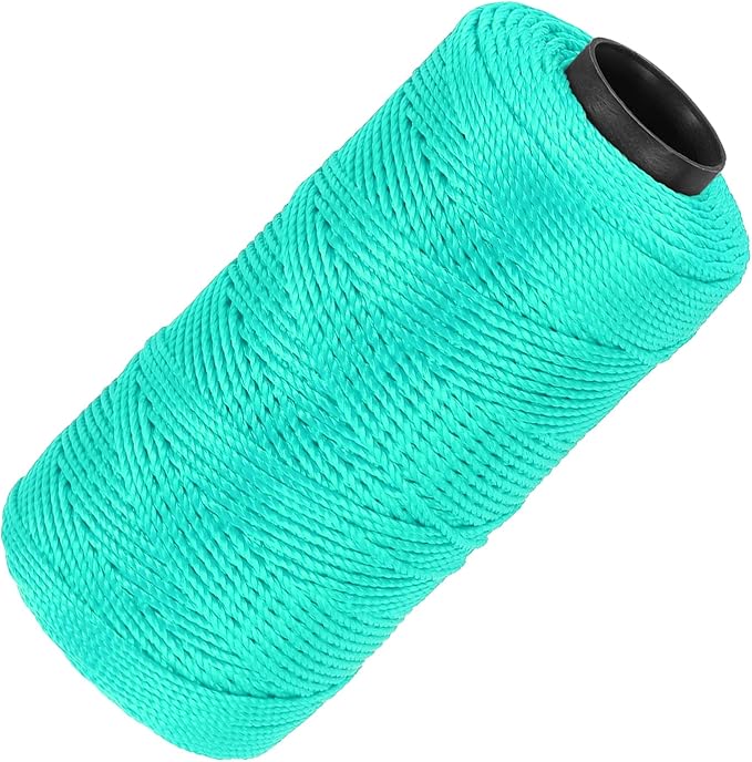MECCANIXITY Nylon String 3 Strands Twisted Mason Line 1.5mm x 218 Yards Nylon Twine String for DIY Projects, Home Improvement, Gardening, Gift Wrapping, Christmas Party Supplies, Deep Teal