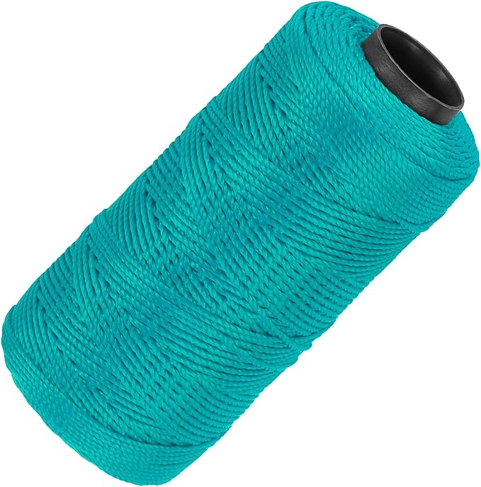 MECCANIXITY Nylon String 3 Strands Twisted Mason Line 1.5mm x 218 Yards Nylon Twine String for DIY Projects, Home Improvement, Gardening, Gift Wrapping, Christmas Party Supplies, Green