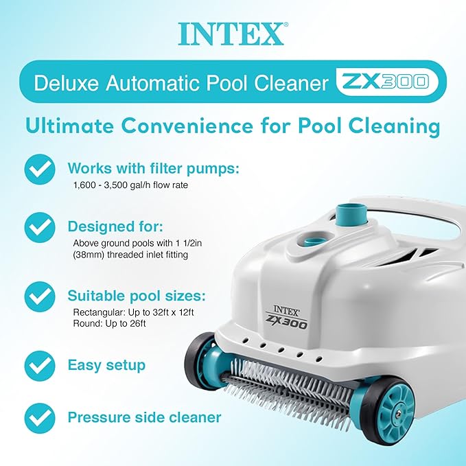 INTEX Ultra XTR Frame 20'x48" Round Above Ground Swimming Pool Set with Cover, Ladder, Ground Cloth, Filter Pump, and Robotic Vacuum Kit for Backyard