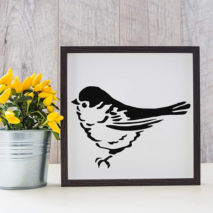 12pcs Hummingbird Butterfly Dragonfly Stencils Template, 5.5 inch Reusable Plastic Stencils for Painting on Wood Canvas Walls DIY Crafts Nature Spring Template Home Decor