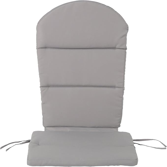 Christopher Knight Home Terry Outdoor Water-Resistant Adirondack Chair Cushions (Set of 2), Gray, 2 Count (Pack of 1), Grey