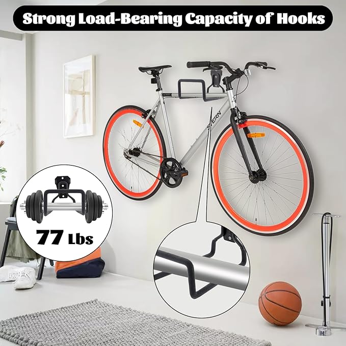 2 Pack Garden Hose Holder, Hose Reel Heavy Duty Hose Hanger, Wall Mounted Water Hose Holder Outdoor/Indoor Metal Durable Hose Hooks Ideal for Water Hose Storage Garden Yard Hold Max 154 Lbs- Black