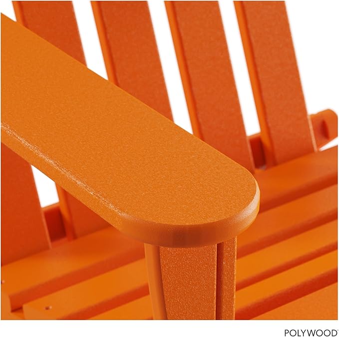 POLYWOOD AD5030TA Classic Folding Adirondack, Tangerine