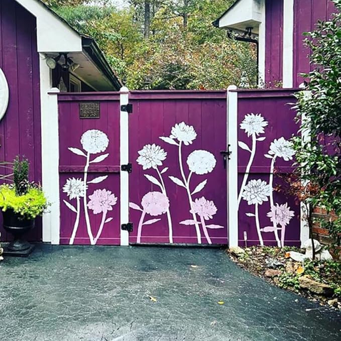 Large Flower Stencils for Painting Flower Stencils for Walls 14” Floral Stencil Templates for Garden Fence Wood Furniture