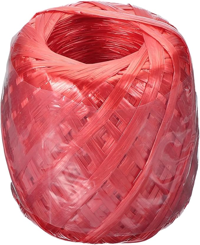 PATIKIL 125m/410Ft Polyester Nylon Plastic Rope, Twine Household Bundles Ropes Roll for Gardening Packing Crafting DIY, Red