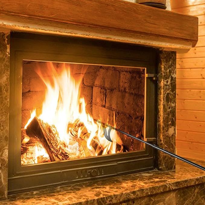 Stanbroil Fire Poker for Fire Pit, 40" Heavy Duty Fireplace Poker for Campfire Wood Stove Firewood Log Coals, Outdoor and Indoor Fireplace Fire Pit Tools