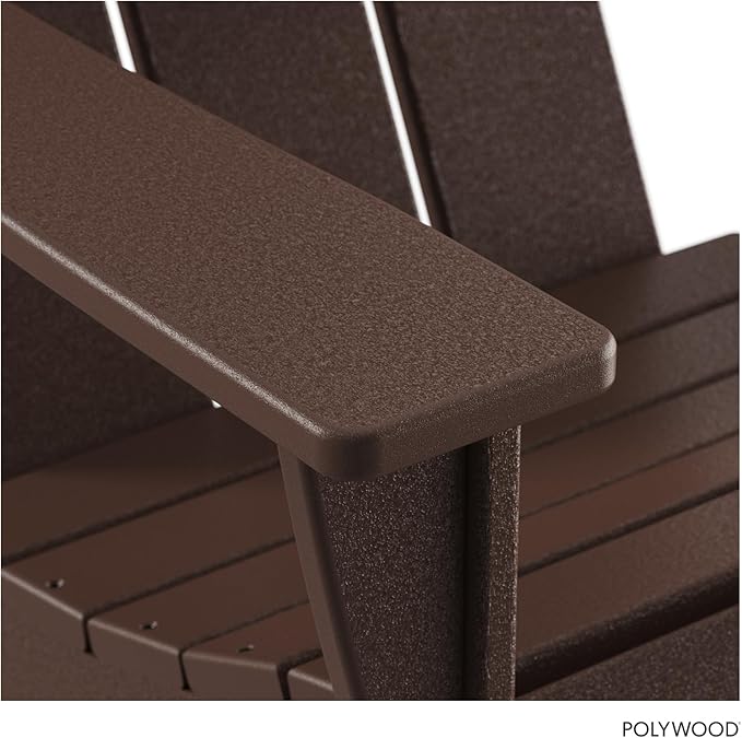 POLYWOOD AD420MA Modern Adirondack Chair, Mahogany