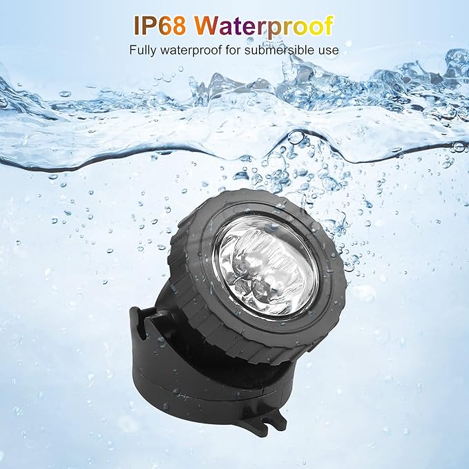 RGB Underwater Pond Lights, Super Bright LED Submersible Fountain Lights Colored Landscape Spotlights, Bluetooth APP Control IP68 Waterproof for Fish Aquarium Tank Yard Garden Pool (Set of 8)