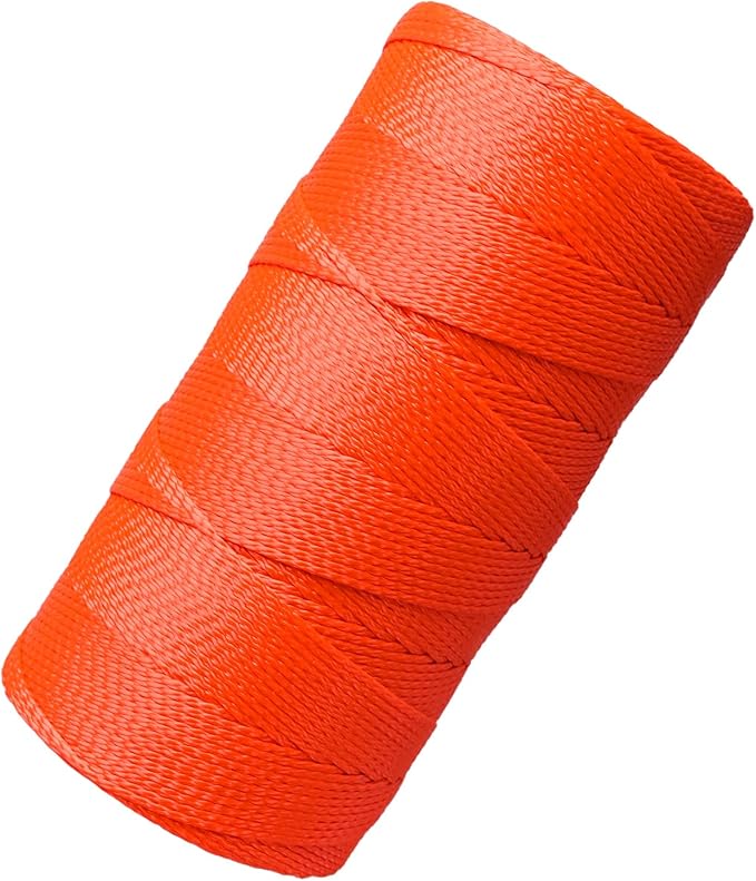 Mason Line String Line,1200 Ft Length Nylon Twine,18 Braided Nylon String for Gardening Or Masonry Tools,Twine String for Gardening,Orange