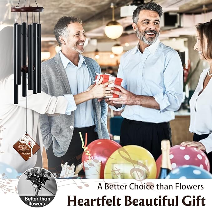 Memorial Wind Chimes for Outside, 36" Sympathy Gifts for Loss of Loved One, Windchimes in Memory of Dad or Mom,Bereavement Outdoor Classic Cardinal Chimes for Garden, Patio Decoration