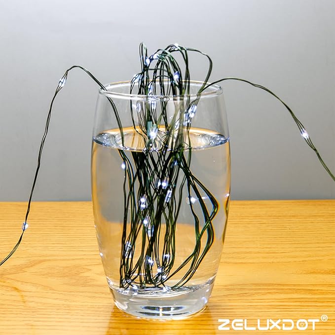 Fairy Lights Plug in,100FT 300LEDs Waterproof Led String Lights,8 Modes Remote Twinkle Light for Outdoor Indoor Christmas Wedding Birthday Garden Party Decorations,Green Wire,Cool White