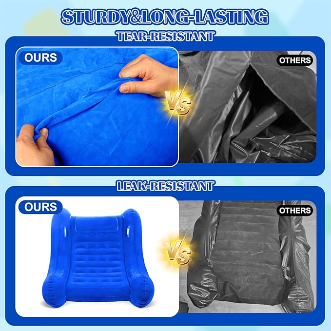 Sensory Rocker Chair for Kids, 42” x 42” x 46” Air Cloud Rocker, Inflatable Sensory Chair for Child with Autistic & ADHD, Indoor/Outdoor Toddler Rocking Chair-Includes Electric Air Pump