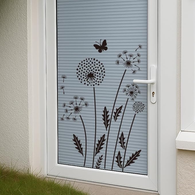 12PCS Large Flower Stencils for Painting on Wood 12 x 12 Inch Dandelion Stencil with Brushes Butterfly Stencil Large Floral Stencils for Walls Garden Fence Furniture Fabric
