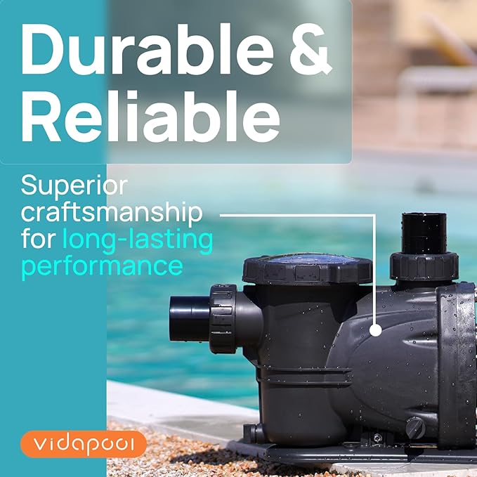 In/Above Ground Pool Pump, Self Primming High Flow (with Timer, 3HP, 8964 GPH, 220V)