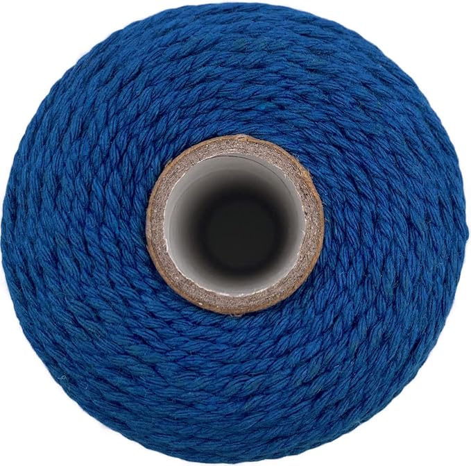 Twine String,500 Feet Cotton Butchers Twine String Cooking Kitchen Twine for Crafts Roasting Gift Wrapping DIY Decoration Gardening Packing Materials,Royal Blue