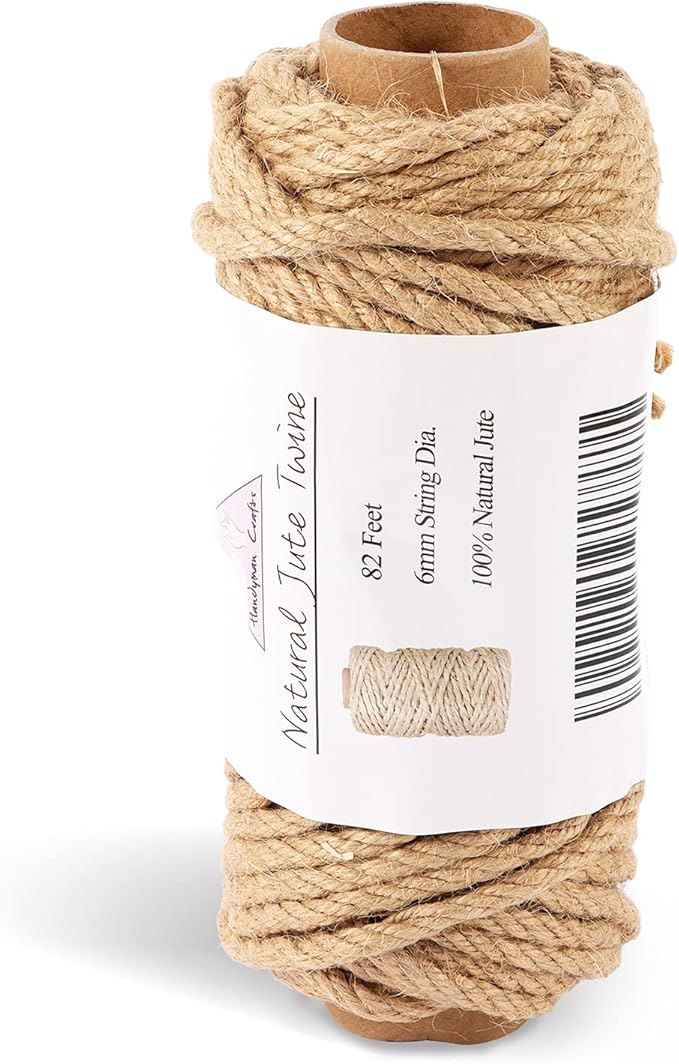 Natural Jute Twine (328ft, 1.5mm)