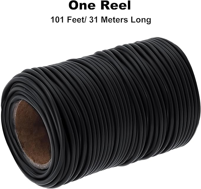 101 Feet Black Plant Twist Ties, Soft Plant ties for Vine Support, 3mm TPR Flexible Garden Tie for Plants Gardening Office Home Use