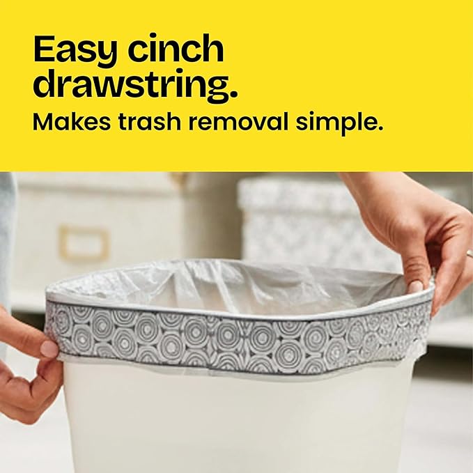 Glad Small Trash Bags 4 Gallon, Lemon Fresh Bleach Garbage Bags, Odor Resistant with Drawstring, 80 Count