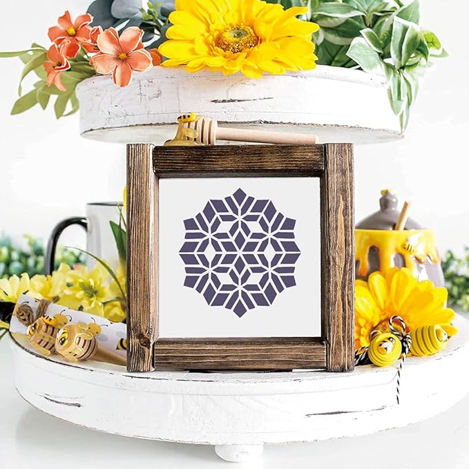 Mandala Stencils for Painting, Rock Painting Stencils Plastic Reusable Stencils for Painting on Wood Wall Floor Home Decor Small Stencils(Mandala)