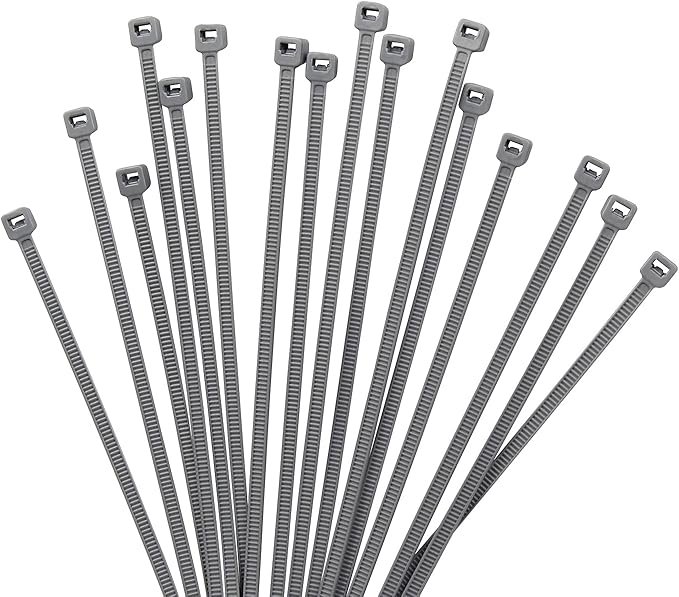 XINGO 1000 PCS 8 inch Cable Zip Ties, 18lb Strength, Small Tie Wraps Self-Locking Nylon Zip Ties for Indoor and Outdoor Use (Silver)
