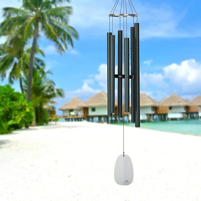 Woodstock Chimes Signature Collection, Bells of Paradise, Rainforest Green 44", Decor Designs Wind Chimes for Outdoor, Patio, Home or Garden Décor (BPLRG)
