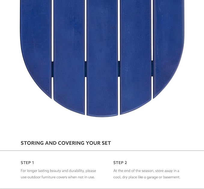 Linon Jayde Outdoor Blue Adirondack Coffee Table