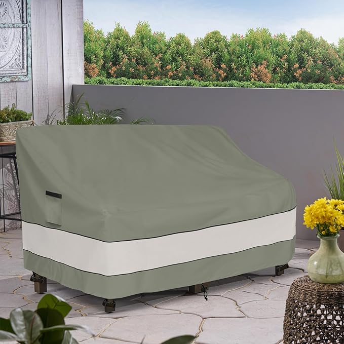 Outdoor Sofa Cover,Patio Loveseat Cover,3-Seater Bench Cover,Waterproof Heavy Duty Patio Furniture Covers,76W x 32.5D x 33H Inches