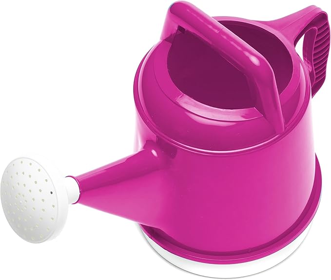 Bloem Deluxe 2 Gallon (256 Fl Oz) Fuchsia Resin Watering Can for Indoor and Outdoor Use