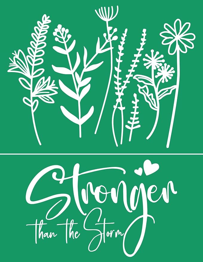 Wildflowers Silk Screen Stencils Self Adhesive Stronger Screen Printing Stencil Reusable Inspiration Mesh Stencils Spring Chalk Transfers for Chalk Paste Paint on Wood Signs, Fabric,DIY Garden Decor