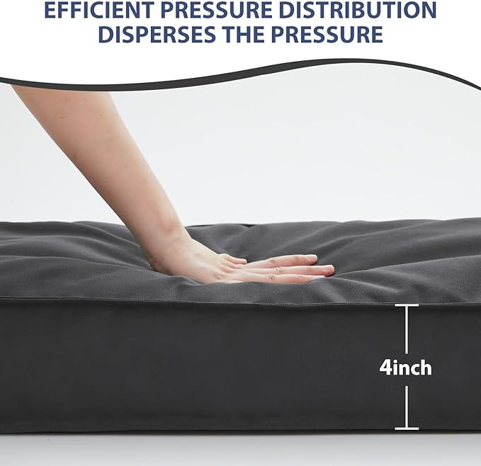 Outdoor Wicker Patio Bench seat Cushions, Durable Anti-Slip Waterproof Garden Thick Bench Cushions for Outdoor Indoor Furniture Dark Gray.