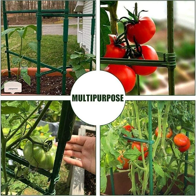 21Pcs Adjustable Plant Trellis Connector Clip Plastic Plant Connector Stakes Garden Plastic Connector Connecting Joint Buckle Clip 20mm