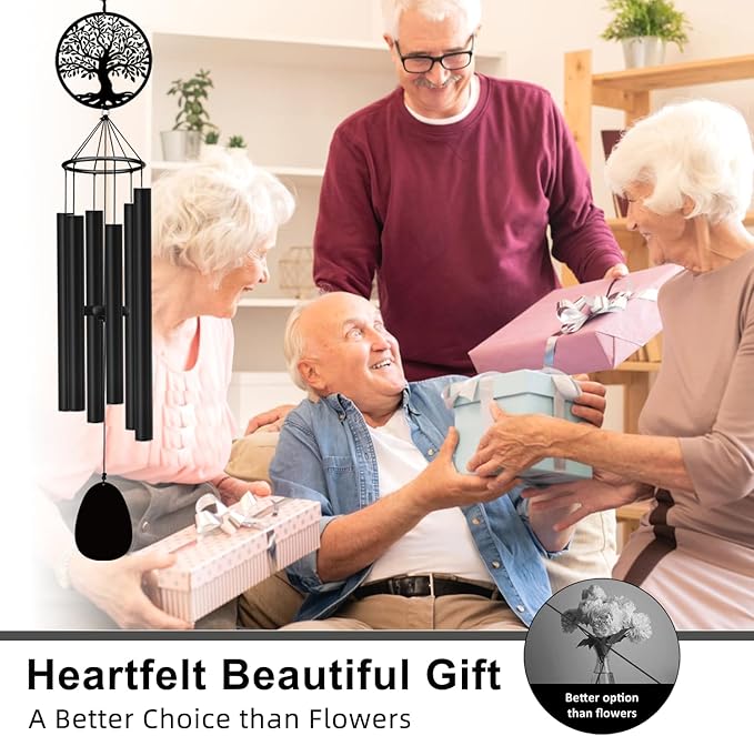 ASTARIN Memorial Wind Chimes for Outside Deep Tone, 36" Windchimes Sympathy Gifts for Loss of Loved one, Bereavement Condolence Remembrance Funeral Chimes for Grieving Friends Loss of Mother Father