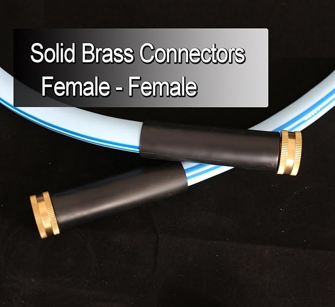 Atlantic Female to Female Heavy Duty Garden Hose 5 ft x 5/8 inch Blue, Short Connection Leader Hose.