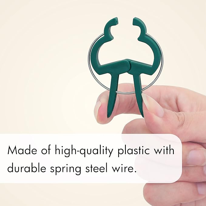 Gardzen 80 Pcs Garden Plant Clips, Plant Support Clips for Securing Stems, Flowers or Climbing Vines to Tomato Cages, Trellis