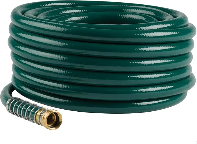 Gilmour 5/8" x 100' Heavy Duty Flexogen Water Hose, Flexible Garden Hose for Vegetable Gardens, Flower Beds, and Lawn Sprinklers, Green