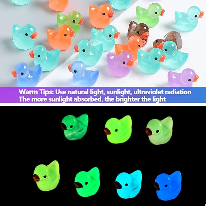 200 Pieces Fairy Garden Accessories, Mini Resin Ducks, Fairy Garden Kit, Miniature Figurines, Micro Landscape Ornaments Kit