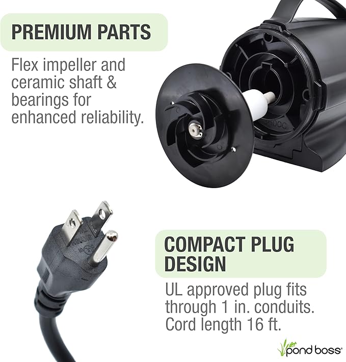 Pond Boss Waterfall Pump, 3600 GPH
