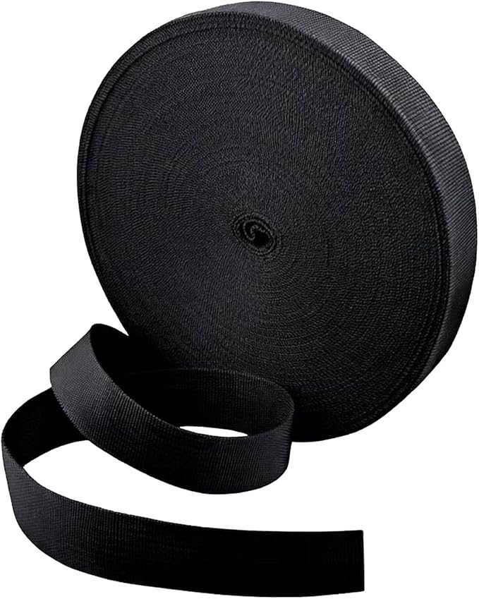 1 Roll 65.6 Feet Tree Tie for Plant Support Garden Strap 1 Inch Width Staking and Guying Material 1,800 Lbs Strength (Black)