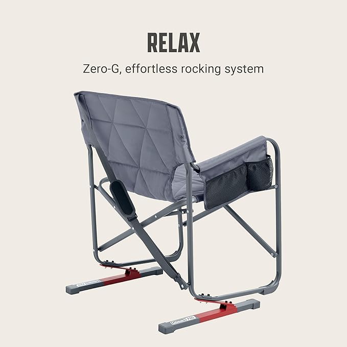 Coleman Pro Rocker Chair, Easy & Fast Folding, Up to 250lb Capacity, Great for Camping, Easily Portable, Mussel