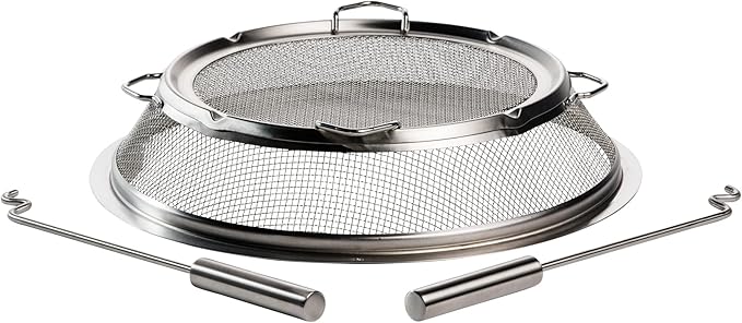 Solo Stove Yukon Shield - Durable Stainless Steel Spark Protector Mesh Screen for Fire Pits, Keeps Pops and Hot Embers Contained for Safe Outdoor Fires, Includes Shield Removal Tools