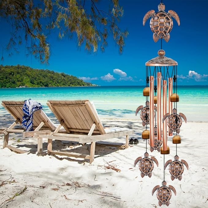 Turtle Wind Chime for Outside,Sea Turtle Gifts for Women,35IN Windchimes Outdoors Clearance,Turtle Decor for Garden Yard Porch Patio Home, Birthday Gift for Mom Grandma Friend