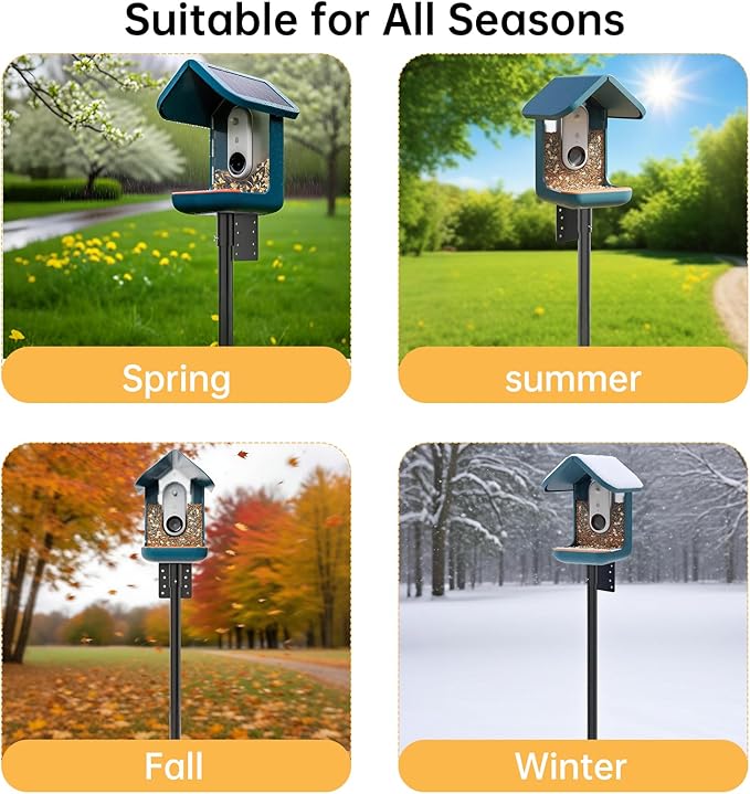 79 Inch Mounting Pole Compatible with Bird Buddy-5 Base Heavy Duty and Adjusatble Pole Mount Compatible with Bird Buddy