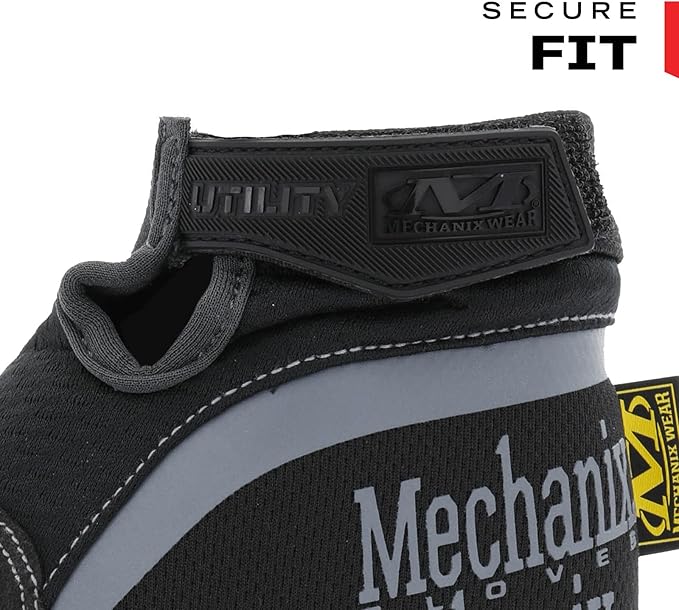 Mechanix Wear: Utility Work Gloves with Secure Fit, Touchscreen Capable, High Dexterity, Synthetic Leather Glove for Multi-purpose Use, Work Gloves for Men, Black (Black, X-Large)