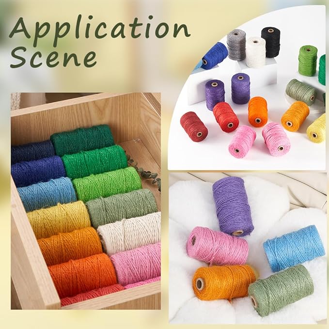 328 Feet/100M 1mm Jute Twine String Garden Rope Jute Cord 1 Ply Sea Green Craft Jewelry Beading Cord Thread for Bracelets Braiding Gift Wrapping Decoration Gardening Climbing Plant Crafts