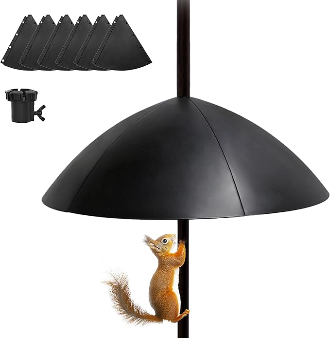 TCBWFY 18 Inches Squirrel Proof Baffle for Protecting Bird Feeders and Houses,Heavy-Duty Pole Mount Raccoon and Squirrel Guard Stopper for Outside Shepherd Hooks,Bird Feeder Accessories
