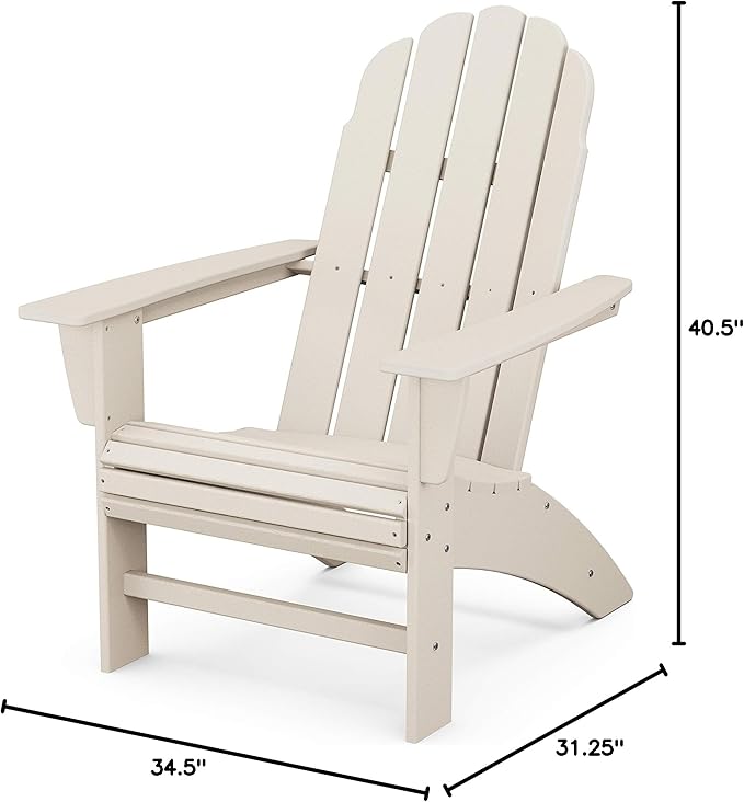POLYWOOD® Vineyard Curveback Adirondack Chair in Sand