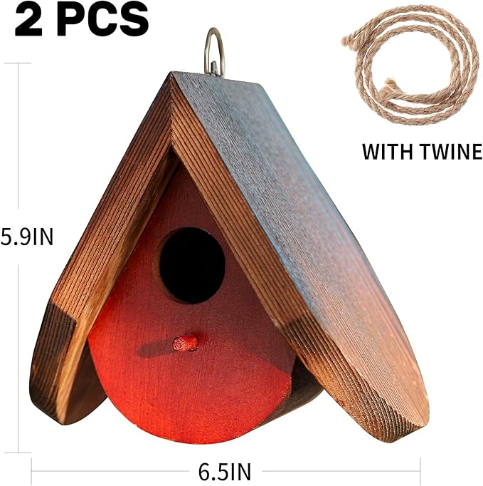 Hummingbird House for Outside. Hummingbird Gifts. Gardening Gifts for Women. Gifts for Bird Lovers. Hummingbird Nest （2 PCS） ZSHLXM