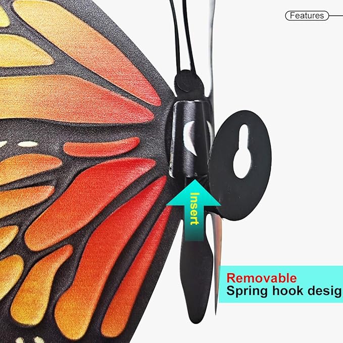 Metal Butterfly Wall Decor - 3 Pcs Butterflies Wall Sculpture Hanging Decorations for Outdoor Fences Patio Yard Fence Garden Decorations, Gifts for Mom Friends