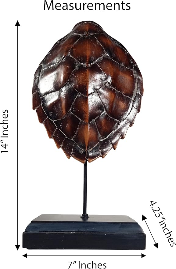 Urbalabs Indoor Standing Modern Turtle Shell Decor Minimalist Tortoise Beach Garden Statues Ocean Lake Cabin Beach Ocean Nautical Decorative Fishing Beach Themed Home Decor Nautical (Sea Turtle)
