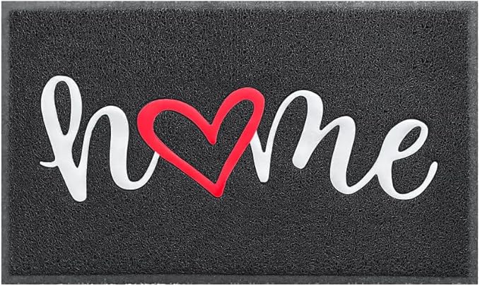 KILOCOCO Door Mat Outdoor Doormat Welcome Mat, Funny Home Mats Non-Slip Front Door Mat for Entrance, Easy Clean Indoor Door Mats for Garage, Yard, Patio, High Traffic Areas 18"x30", Black